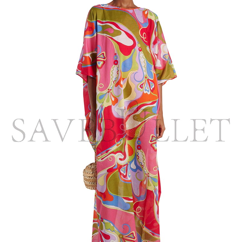 PUCCI PRINTED COTTON-VOILE KAFTAN 4URL454U734048